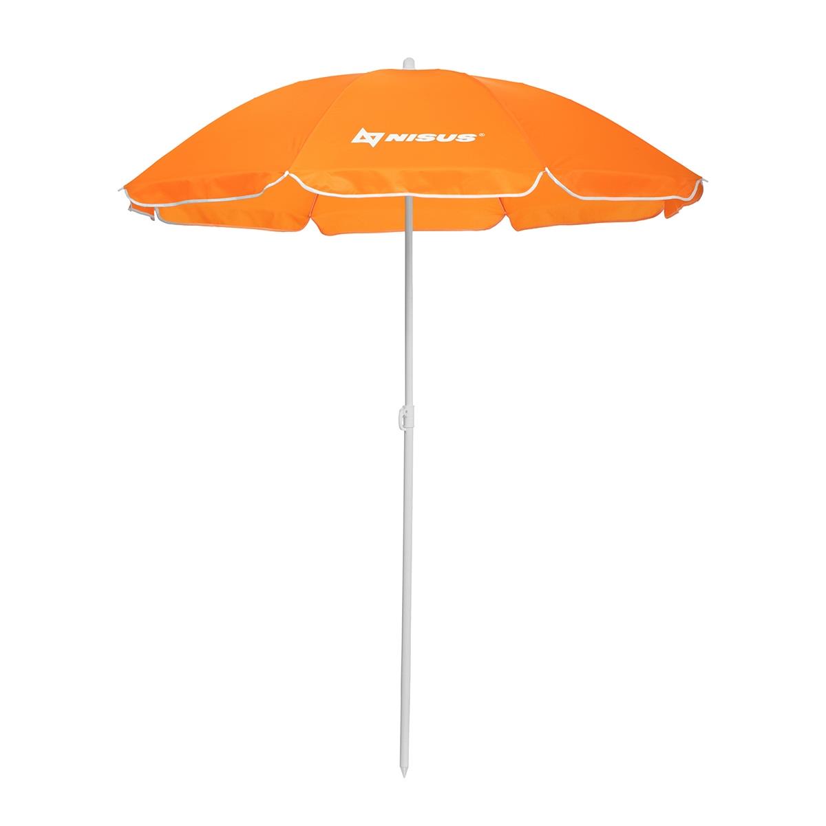 Зонт пляжный d 1,6м прямой оранжевый (19/22/170Т) (N-160) NISUS