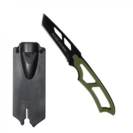 Нож туристический со свистком (в ножнах) EX-SW-B01G ECOS зеленый 325123